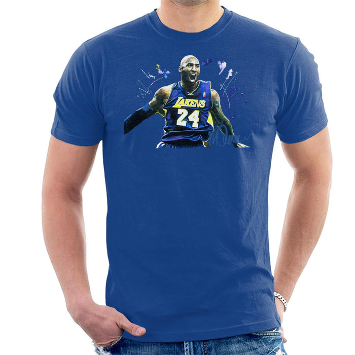 Sidney Maurer Original Portrait Of Kobe Bryant Lakers Jersey Men's T-Shirt