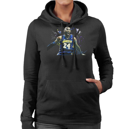 Sidney Maurer Original Portrait Of Kobe Bryant Lakers Jersey Women's Hooded Sweatshirt