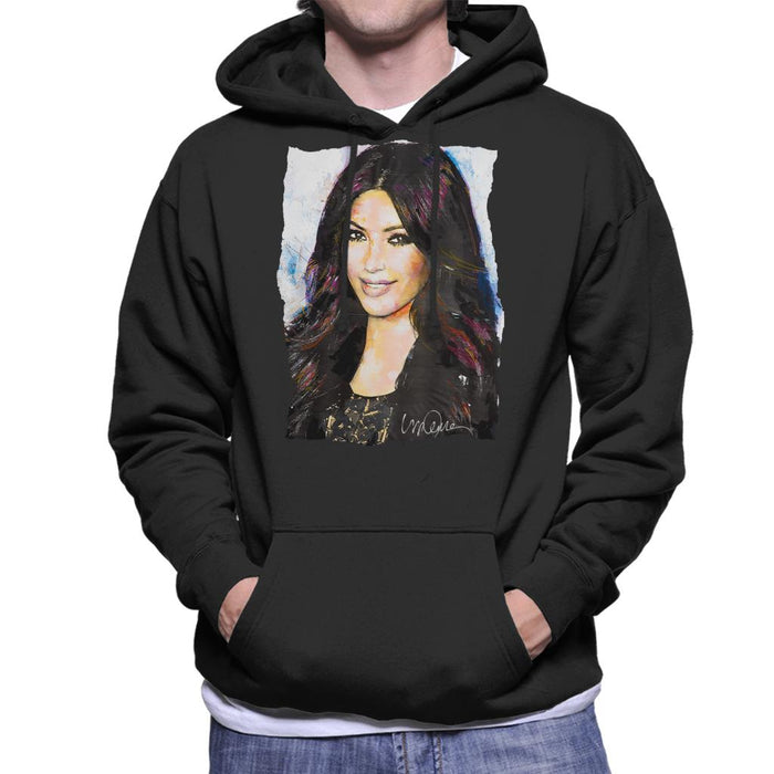 Sidney Maurer Original Portrait Of Kim Kardashian Smiling Men's Hooded Sweatshirt