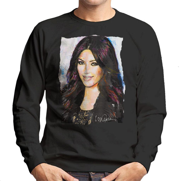 Sidney Maurer Original Portrait Of Kim Kardashian Smiling Men's Sweatshirt