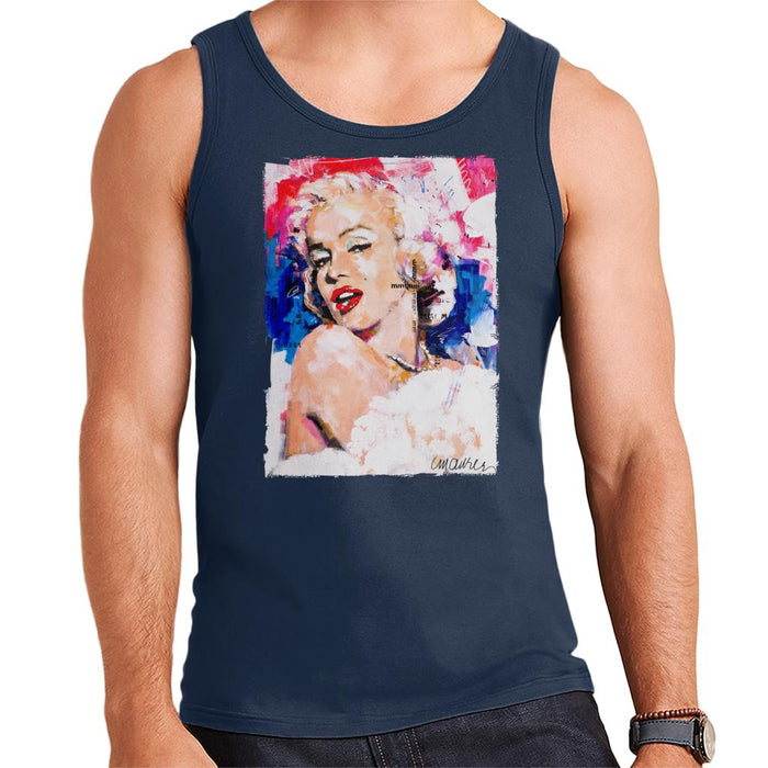 Sidney Maurer Original Portrait Of Marilyn Monroe Pearl Necklace Men's Vest