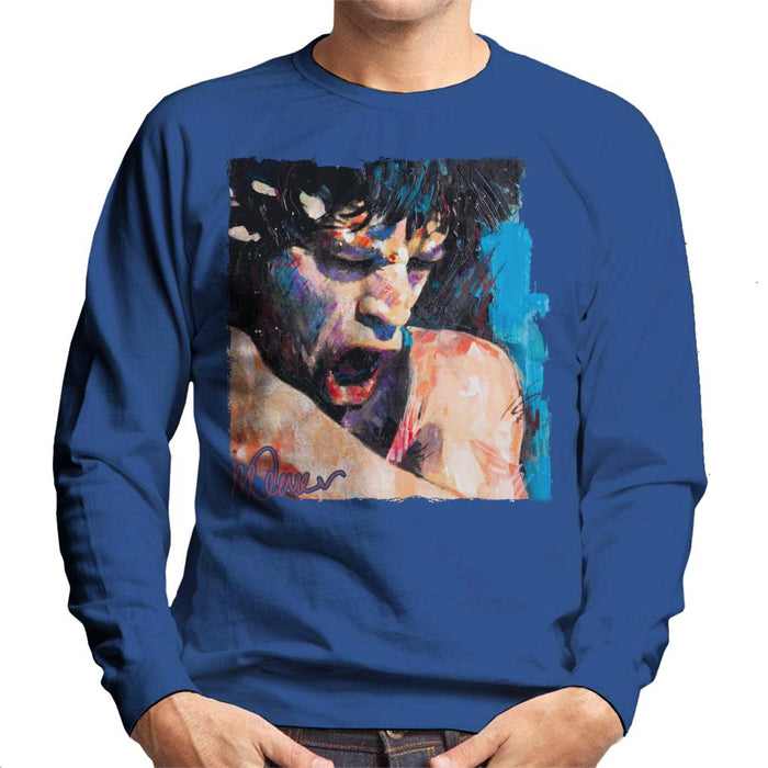 Sidney Maurer Original Portrait Of Mick Jagger Shouting Men's Sweatshirt
