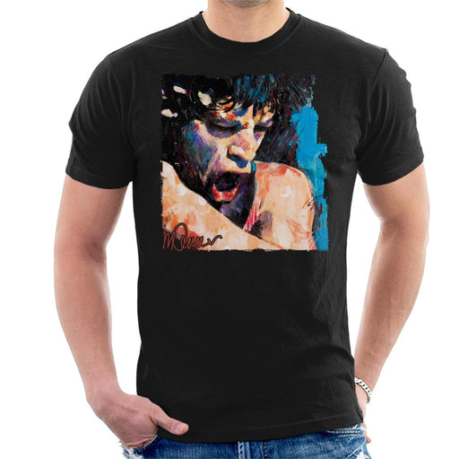 Sidney Maurer Original Portrait Of Mick Jagger Shouting Men's T-Shirt