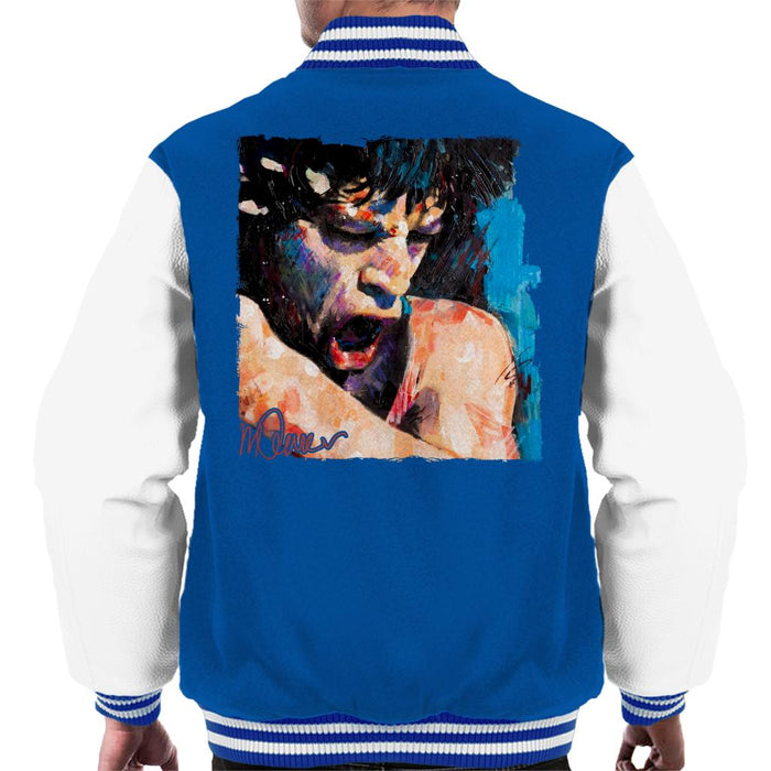 Sidney Maurer Original Portrait Of Mick Jagger Shouting Men's Varsity Jacket
