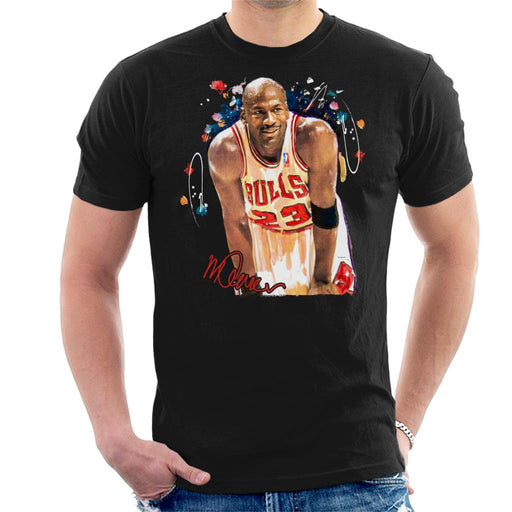 Sidney Maurer Original Portrait Of Michael Jordan Chicago Bulls Arm Band Men's T-Shirt