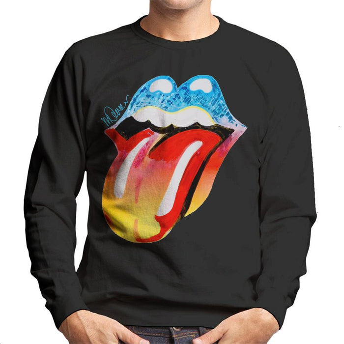 Sidney Maurer Original Portrait Of Rolling Stones Forty Licks Art Men's Sweatshirt