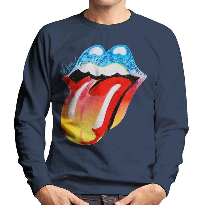Sidney Maurer Original Portrait Of Rolling Stones Forty Licks Art Men's Sweatshirt