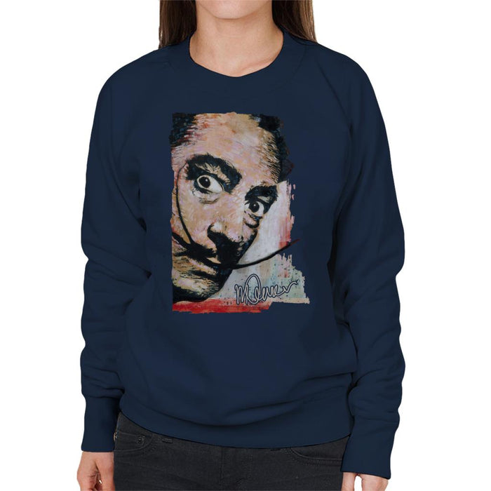 Sidney Maurer Original Portrait Of Salvador Dali Moustache Women's Sweatshirt