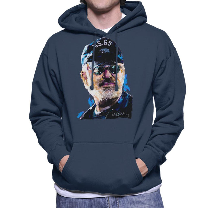 Sidney Maurer Original Portrait Of Steven Spielberg Baseball Cap Glasses Men's Hooded Sweatshirt