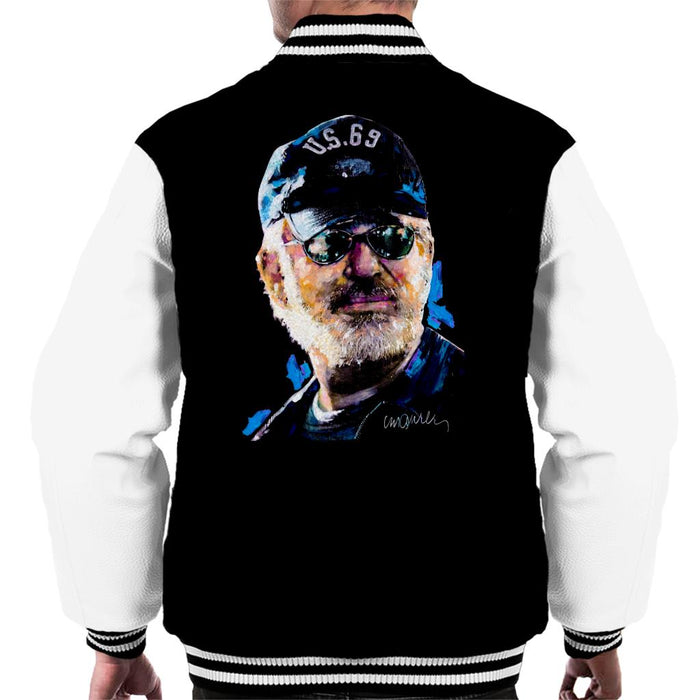 Sidney Maurer Original Portrait Of Steven Spielberg Baseball Cap Glasses Men's Varsity Jacket