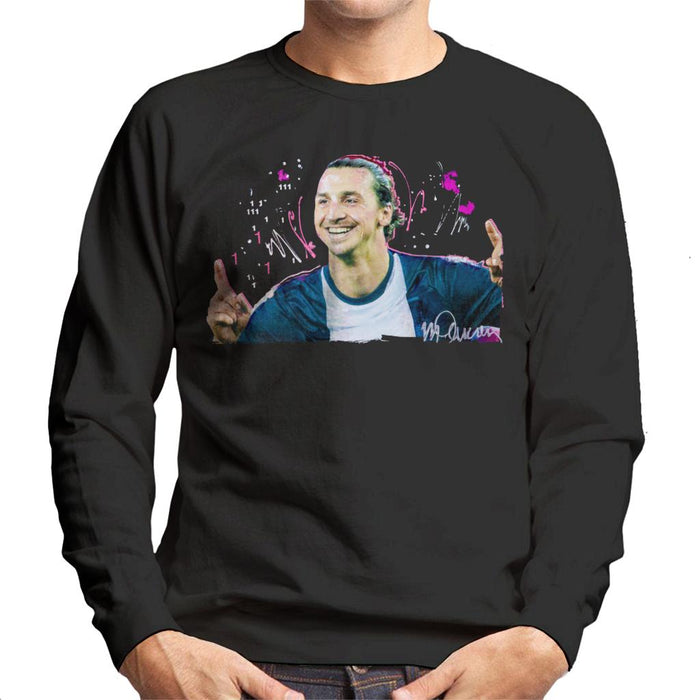 Sidney Maurer Original Portrait Of Zlatan Ibrahimovic Pointing Up Men's Sweatshirt