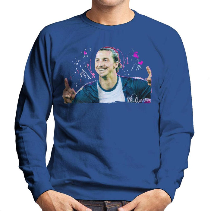 Sidney Maurer Original Portrait Of Zlatan Ibrahimovic Pointing Up Men's Sweatshirt
