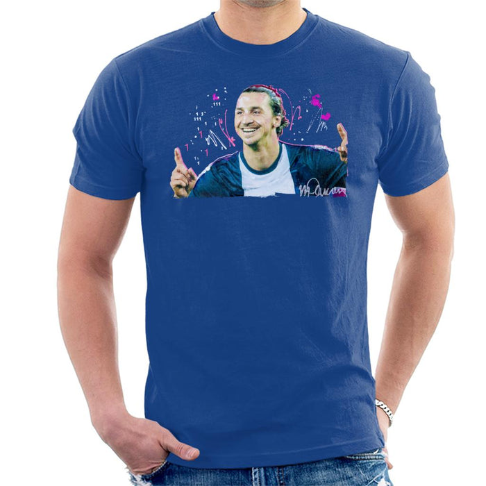 Sidney Maurer Original Portrait Of Zlatan Ibrahimovic Pointing Up Men's T-Shirt