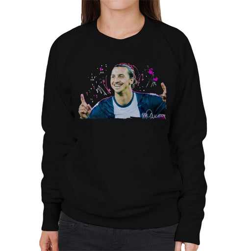Sidney Maurer Original Portrait Of Zlatan Ibrahimovic Pointing Up Women's Sweatshirt