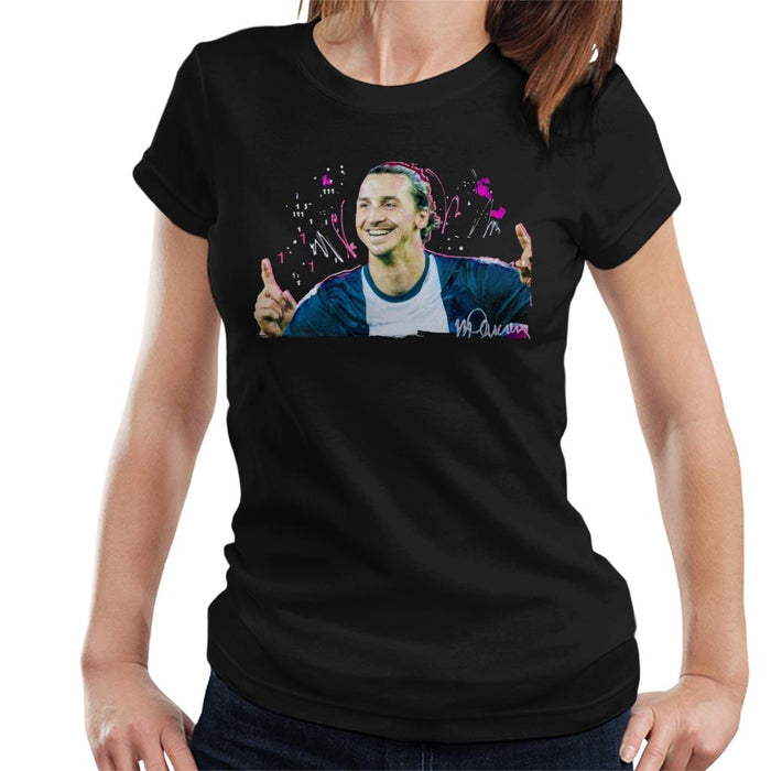 Sidney Maurer Original Portrait Of Zlatan Ibrahimovic Pointing Up Women's T-Shirt