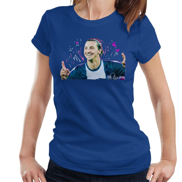 Sidney Maurer Original Portrait Of Zlatan Ibrahimovic Pointing Up Women's T-Shirt