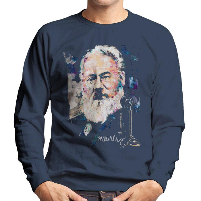 Sidney Maurer Original Portrait Of Alexander Graham Bell Men's Sweatshirt