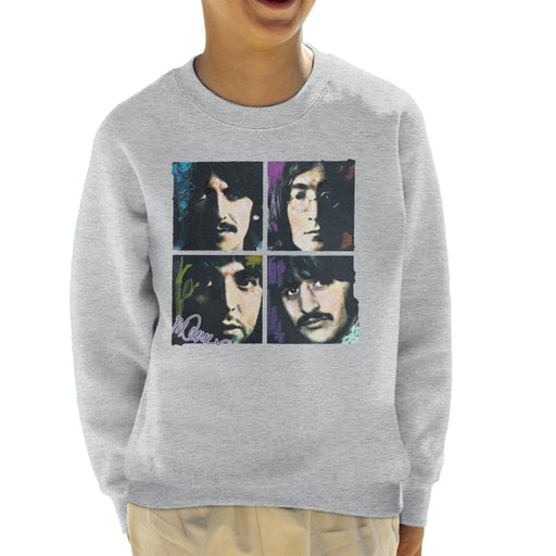 Sidney Maurer Original Portrait Of John Paul George Ringo Beatles Kid's Sweatshirt