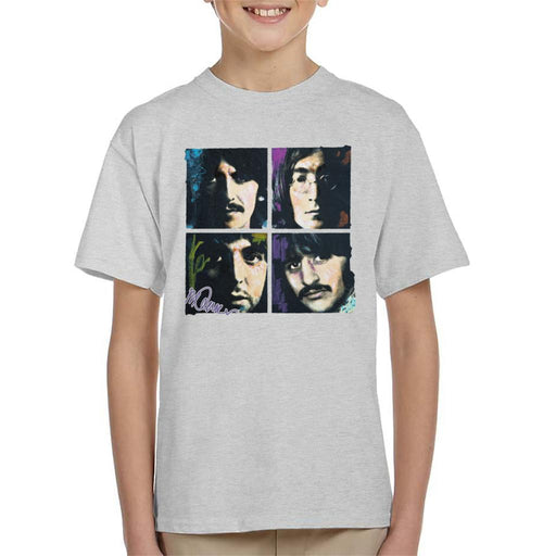 Sidney Maurer Original Portrait Of John Paul George Ringo Beatles Kid's T-Shirt
