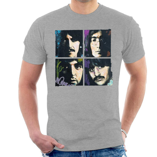 Sidney Maurer Original Portrait Of John Paul George Ringo Beatles Men's T-Shirt