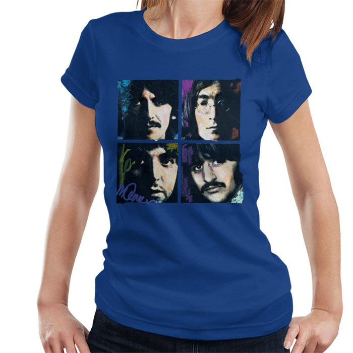 Sidney Maurer Original Portrait Of John Paul George Ringo Beatles Women's T-Shirt