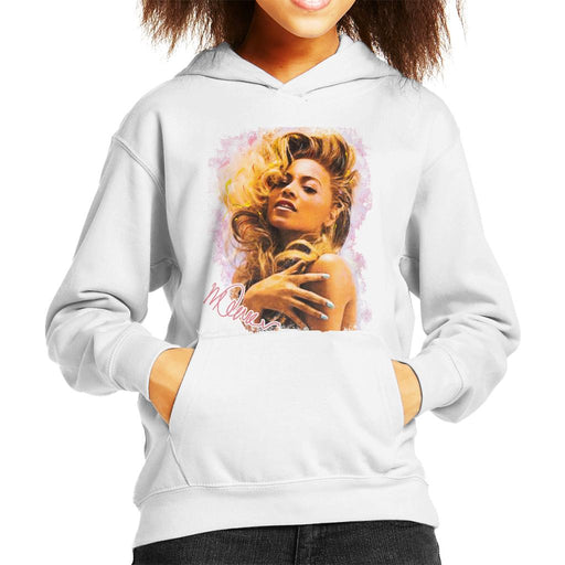 Sidney Maurer Original Portrait Of Singer Beyonce Shiny Nails Kid's Hooded Sweatshirt