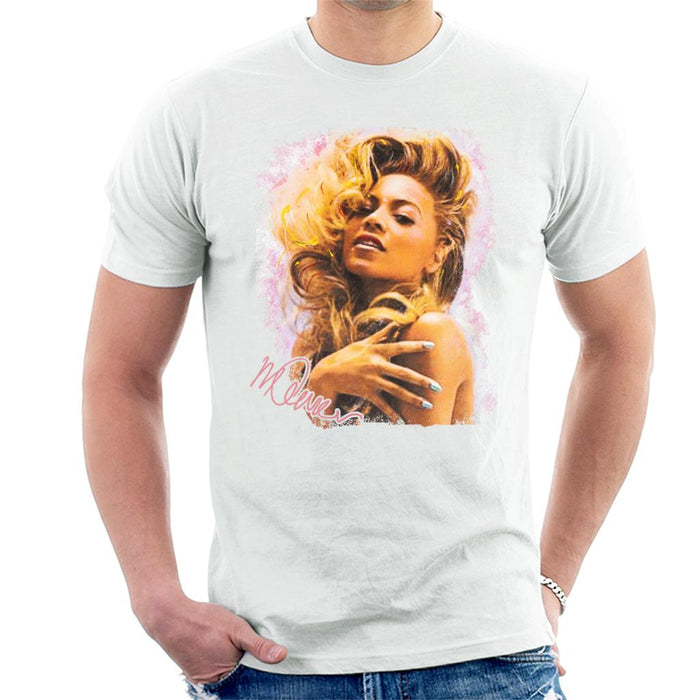 Sidney Maurer Original Portrait Of Singer Beyonce Shiny Nails Men's T-Shirt