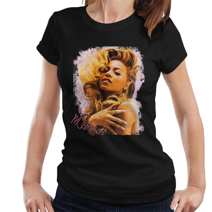 Sidney Maurer Original Portrait Of Singer Beyonce Shiny Nails Women's T-Shirt