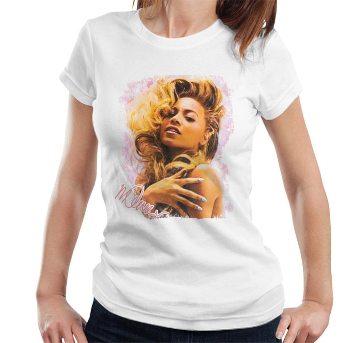Sidney Maurer Original Portrait Of Singer Beyonce Shiny Nails Women's T-Shirt