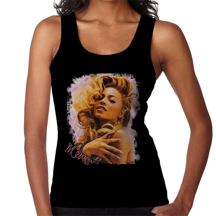 Sidney Maurer Original Portrait Of Singer Beyonce Shiny Nails Women's Vest