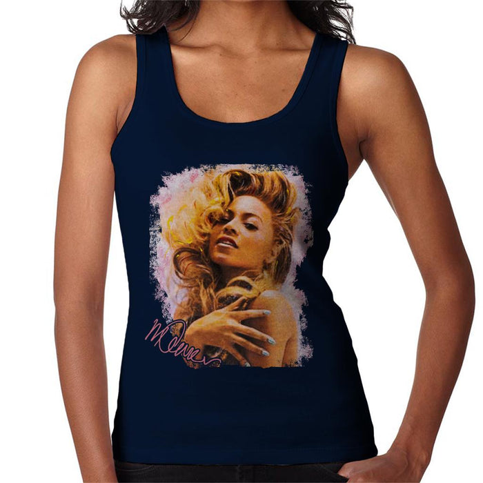 Sidney Maurer Original Portrait Of Singer Beyonce Shiny Nails Women's Vest