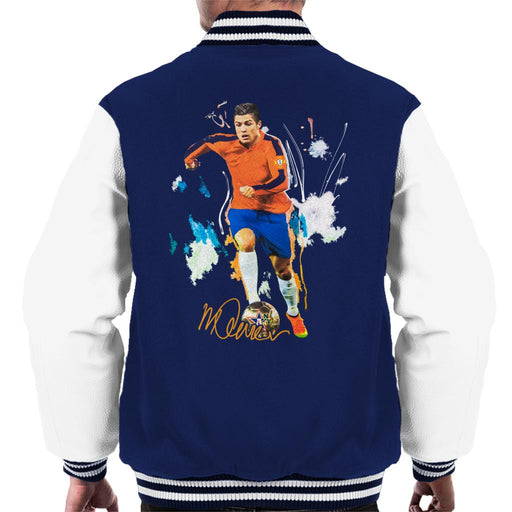 Sidney Maurer Original Portrait Of Football Star Cristiano Ronaldo Men's Varsity Jacket