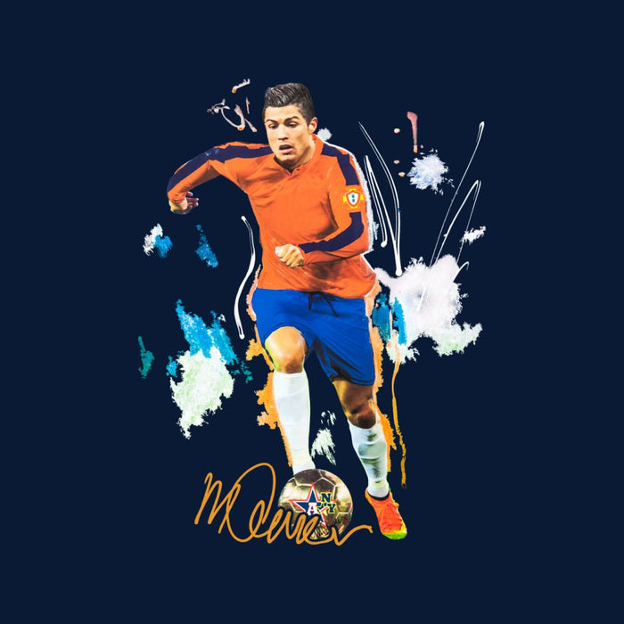 Sidney Maurer Original Portrait Of Football Star Cristiano Ronaldo Kid's T-Shirt