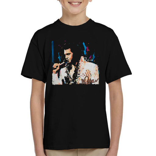 Sidney Maurer Original Portrait Of Singer Elvis Presley Kid's T-Shirt
