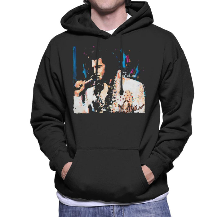 Sidney Maurer Original Portrait Of Singer Elvis Presley Men's Hooded Sweatshirt