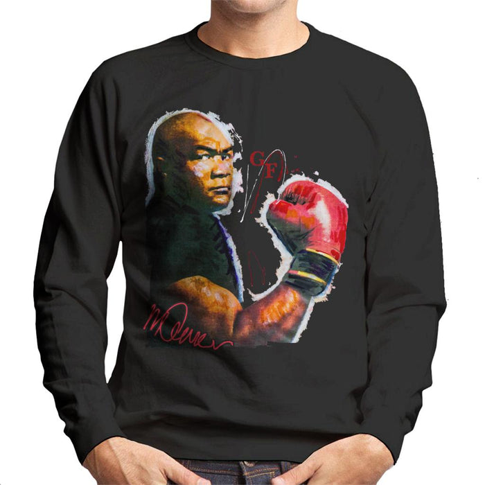 Sidney Maurer Original Portrait Of Boxer George Foreman Men's Sweatshirt