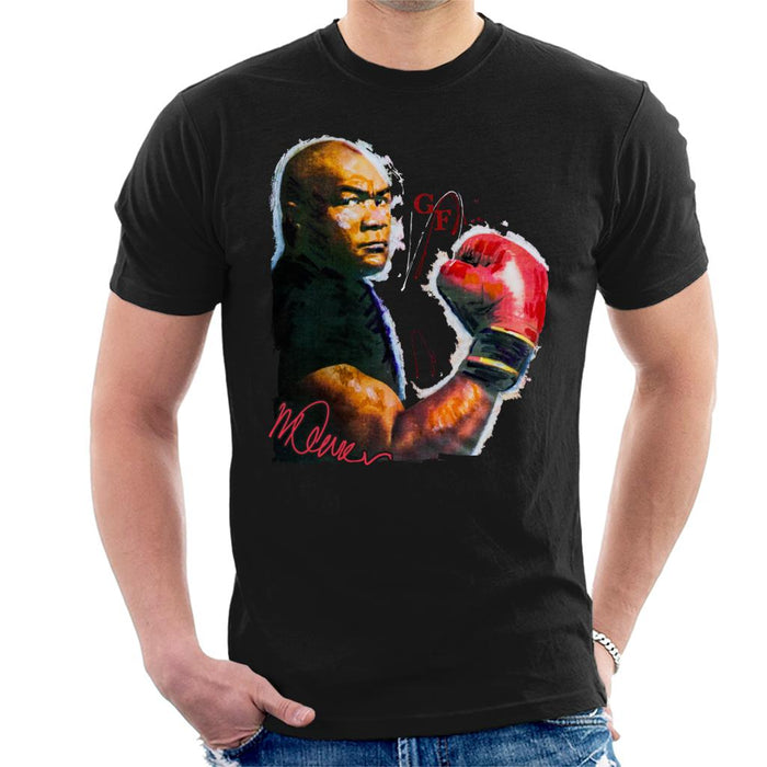 Sidney Maurer Original Portrait Of Boxer George Foreman Men's T-Shirt