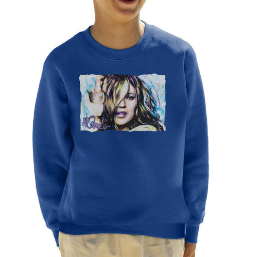 Sidney Maurer Original Portrait Of Model Kate Moss Kid's Sweatshirt