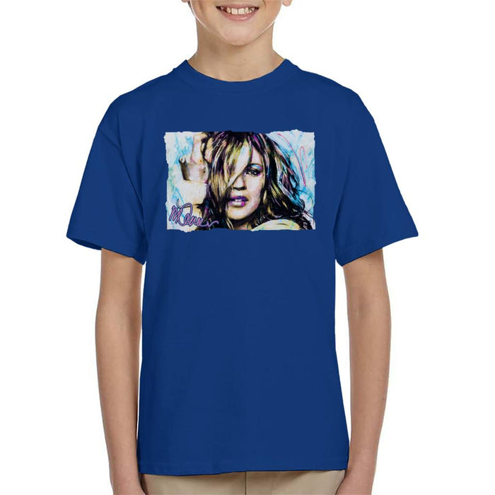 Sidney Maurer Original Portrait Of Model Kate Moss Kid's T-Shirt