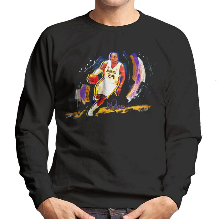 Sidney Maurer Original Portrait Of Basketballer Kobe Bryant Men's Sweatshirt