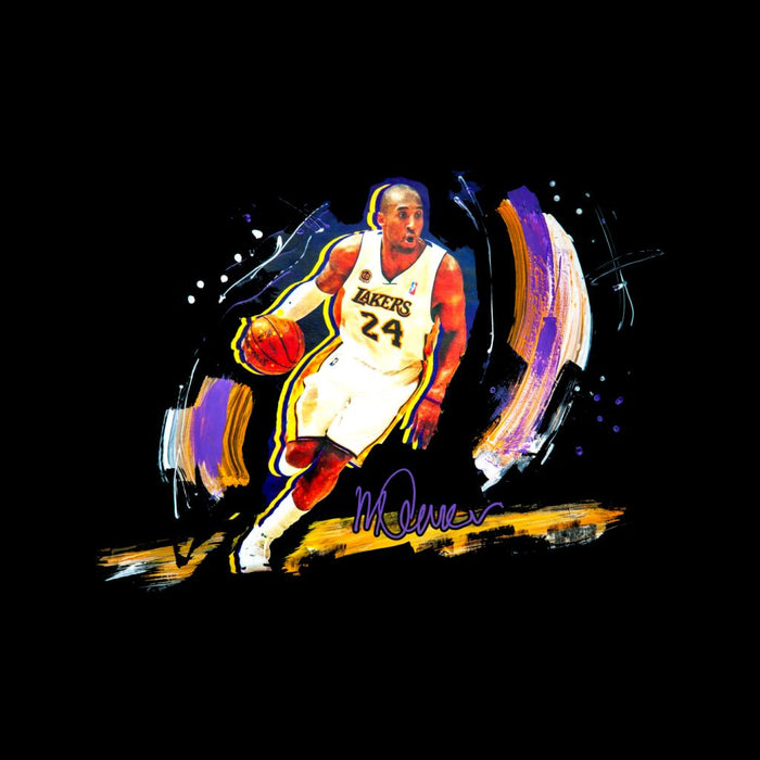 Sidney Maurer Original Portrait Of Basketballer Kobe Bryant Kid's Hooded Sweatshirt
