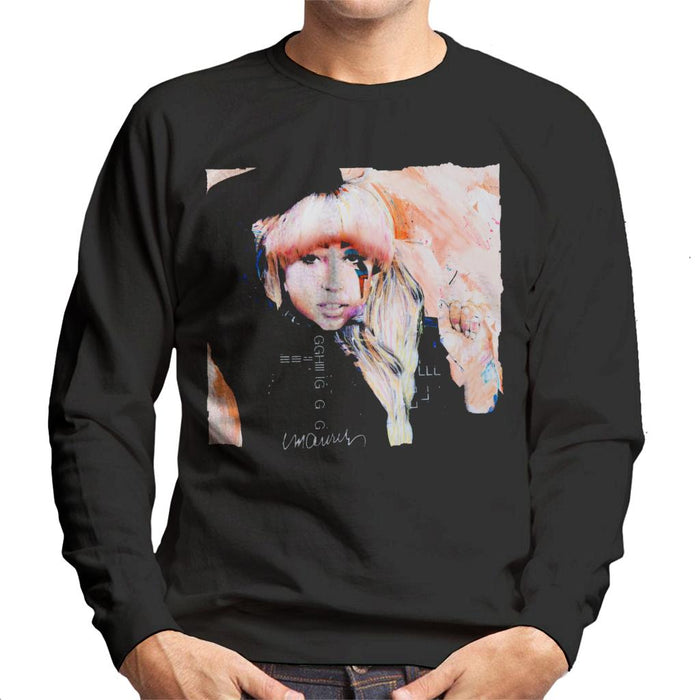 Sidney Maurer Original Portrait Of Singer Lady Gaga Men's Sweatshirt