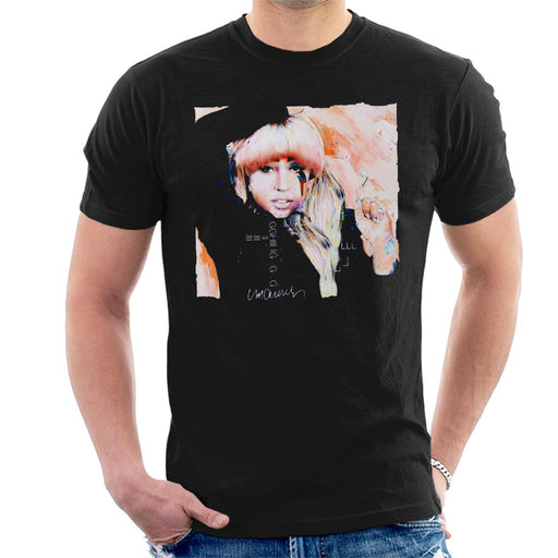 Sidney Maurer Original Portrait Of Singer Lady Gaga Men's T-Shirt