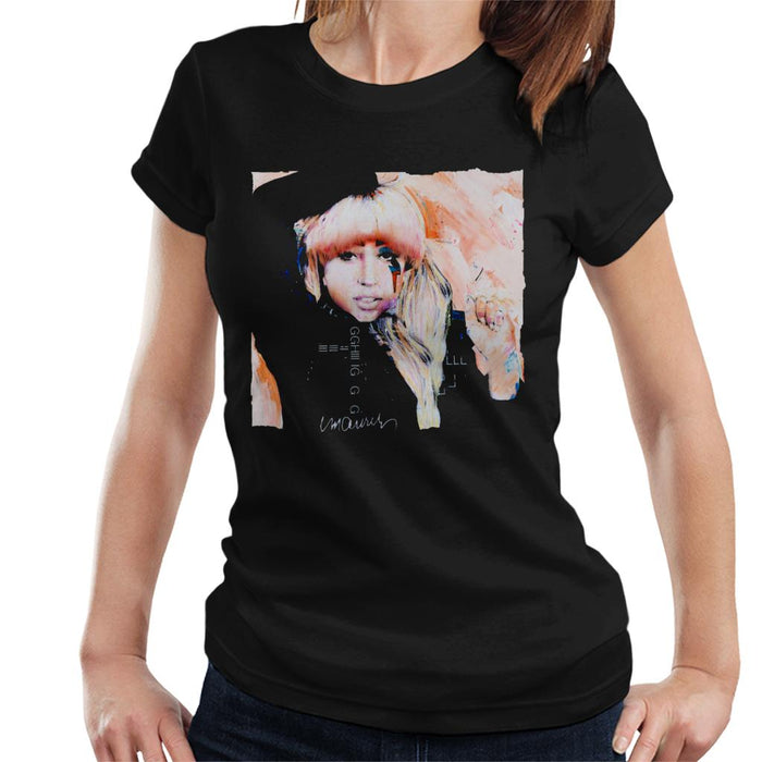 Sidney Maurer Original Portrait Of Singer Lady Gaga Women's T-Shirt
