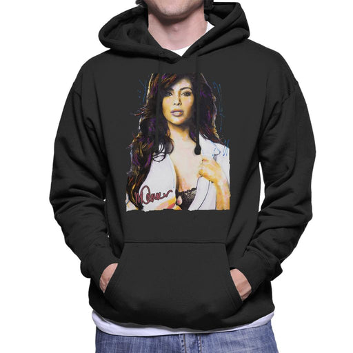 Sidney Maurer Original Portrait Of Reality Star Kim Kardashian Men's Hooded Sweatshirt