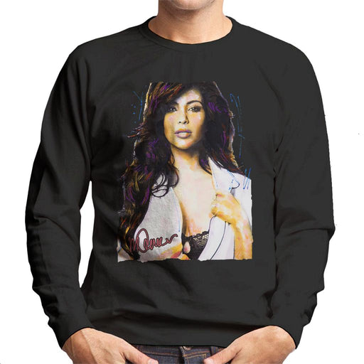 Sidney Maurer Original Portrait Of Reality Star Kim Kardashian Men's Sweatshirt