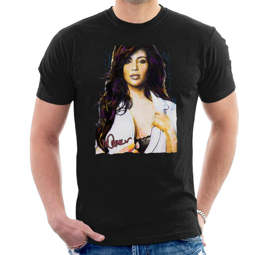 Sidney Maurer Original Portrait Of Reality Star Kim Kardashian Men's T-Shirt