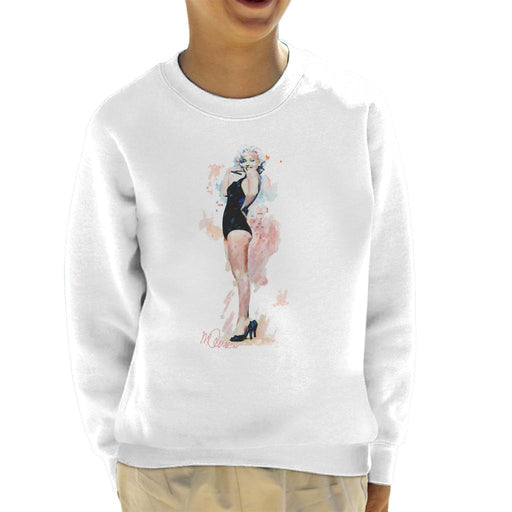 Sidney Maurer Original Portrait Of Model Marilyn Monroe Kid's Sweatshirt