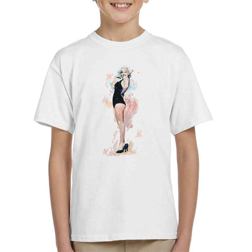 Sidney Maurer Original Portrait Of Model Marilyn Monroe Kid's T-Shirt