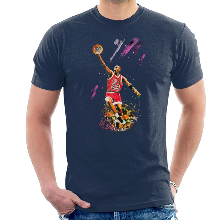 Sidney Maurer Original Portrait Of Bulls Star Michael Jordan Men's T-Shirt